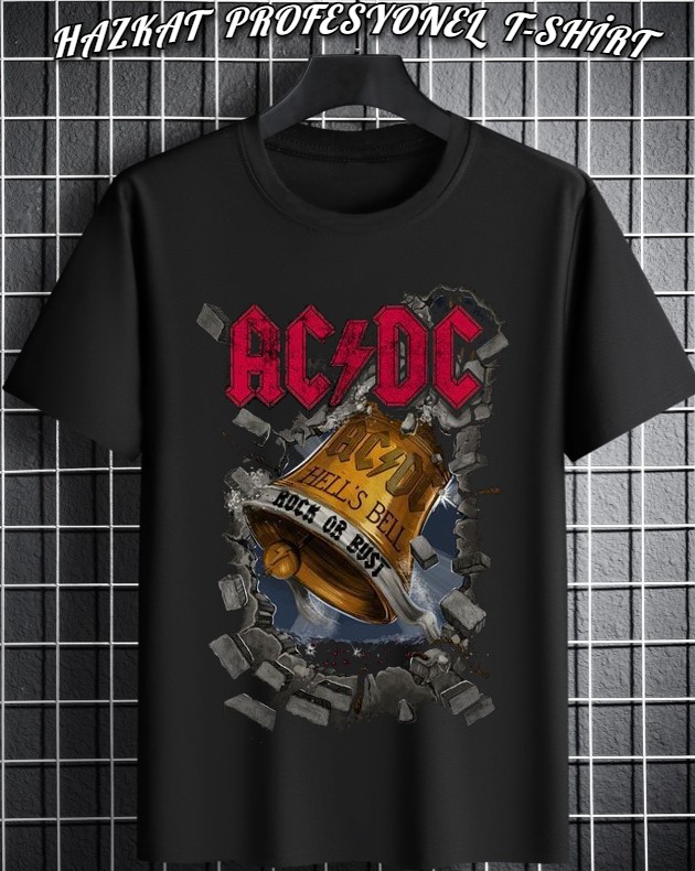 AC DC Baskılı Tshirt