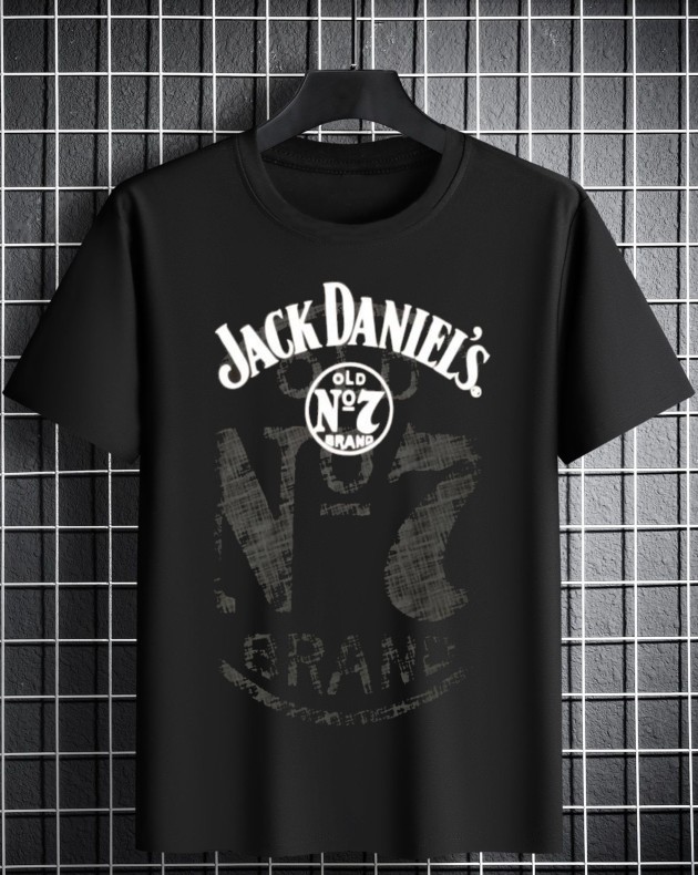 Siyah Whiskey Retro Yazılı Tshirt
