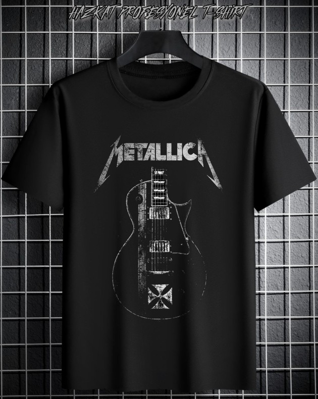 Metal Gıtar Baskılı Tshirt