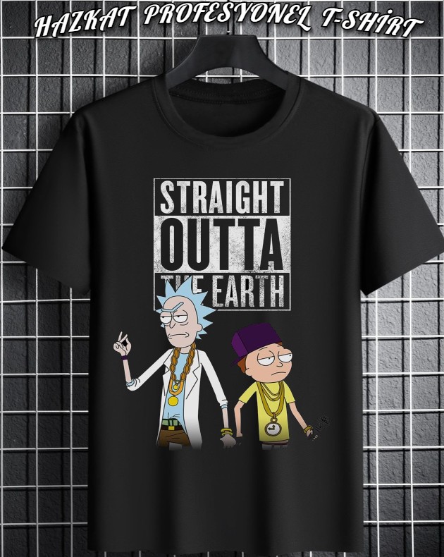 Rick and Morty Baskılı Tshirt